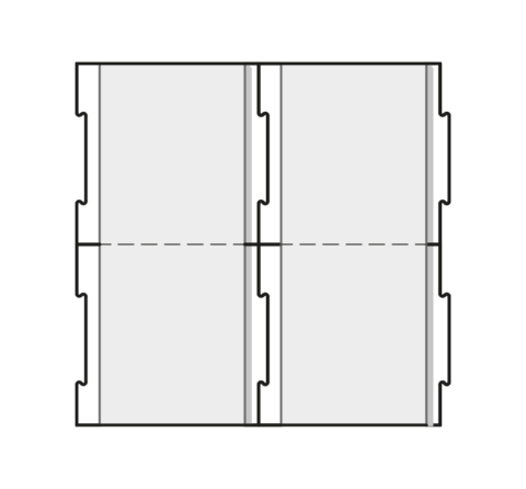 Floor formwork unidirectional assembly