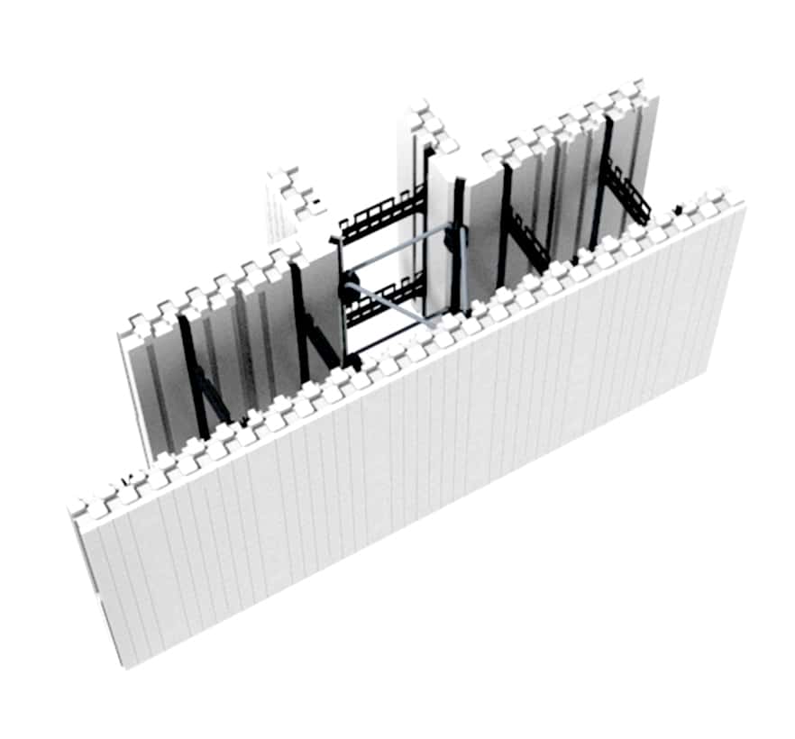 T-shaped insert for polystyrene panel