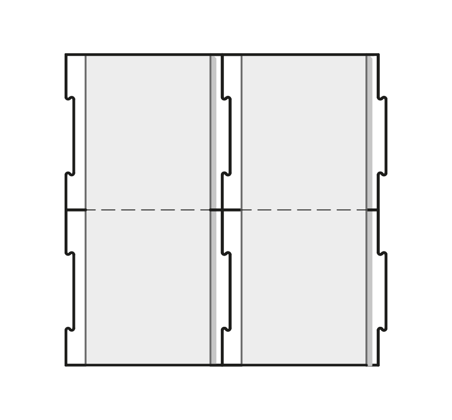 One-way floor formwork assembly